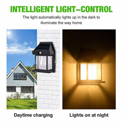 Automatic Solar Wall Light – 3 Modes, ☀️ Solar Powered 💧 Waterproof ⚡ Auto On/Off Sensor