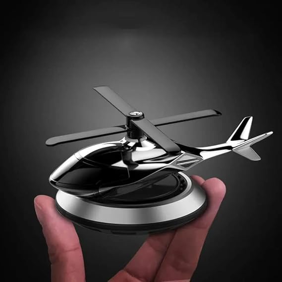 Solar Powered Helicopter Dashboard Air Freshener – Aroma Diffuser for Car Interior