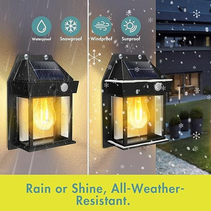 Automatic Solar Wall Light – 3 Modes, ☀️ Solar Powered 💧 Waterproof ⚡ Auto On/Off Sensor
